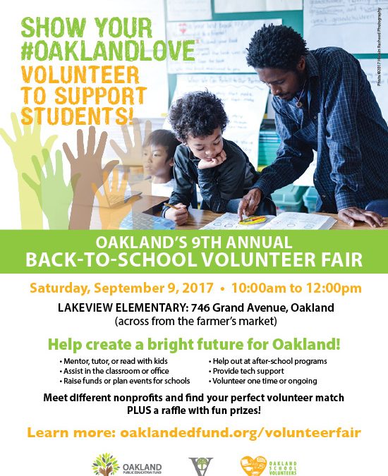 Volunteer fair kicks off on September 9th- 1st Saturdays will have a booth space